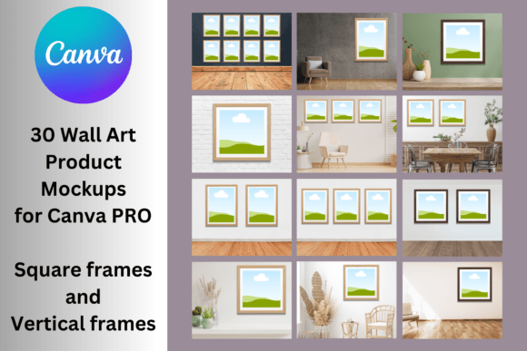 Download 30 Wall Art Product Mockups - Product mockup Collection