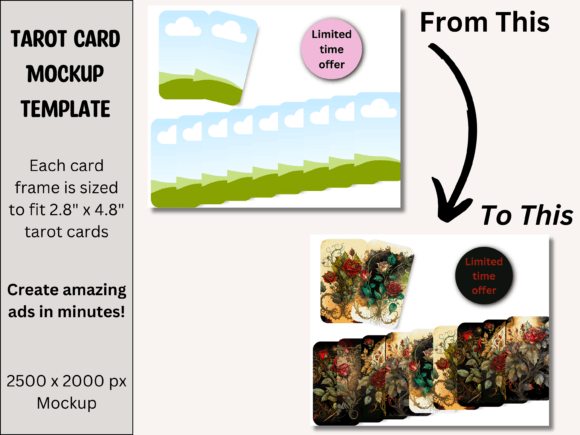 Download Tarot Card Product Mockup Photo- Canva - Product mockup Collection