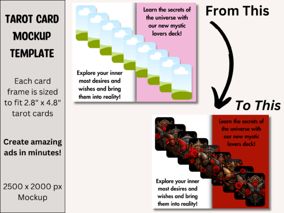 Download Tarot Card Product Mockup Photo- Canva - Product mockup Collection